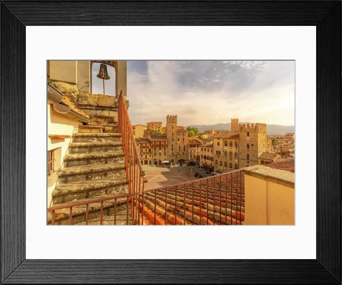 Framed Print : View of Piazza Grande from Palazzo della Fraternita dei Laici, Arezzo, Province of Arezzo, Tuscany, Italy, Europe Framed Print : View of Piazza Grande from Palazzo della Fraternita dei Laici, Arezzo, Province of Arezzo, Tuscany, Italy, Europe