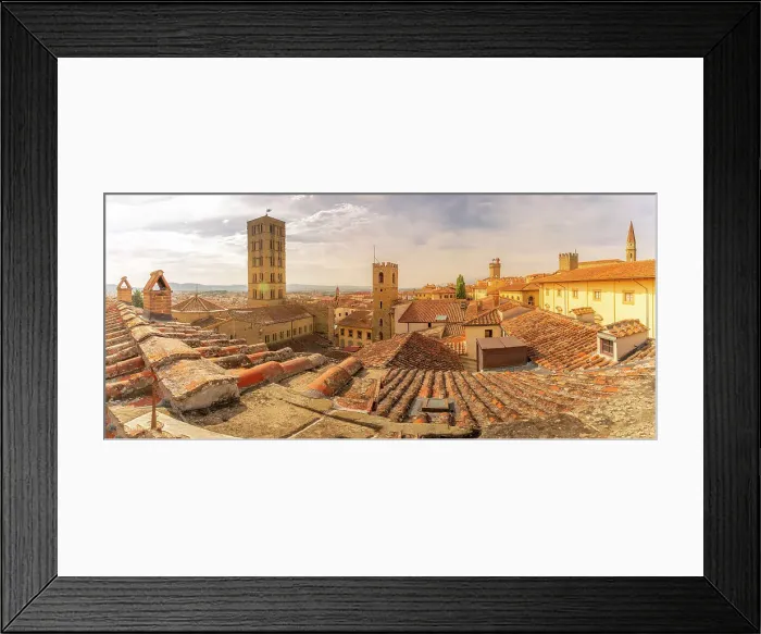 Framed Print : View of city skyline and rooftops from Palazzo della Fraternita dei Laici, Arezzo, Province of Arezzo, Tuscany, Italy, Europe Framed Print : View of city skyline and rooftops from Palazzo della Fraternita dei Laici, Arezzo, Province of Arezzo, Tuscany, Italy, Europe