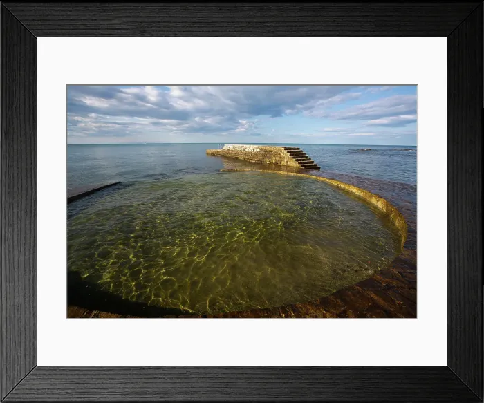 Framed Print : Seaside Swimming Area, Old Town, Novigrad, Croatia, Europe