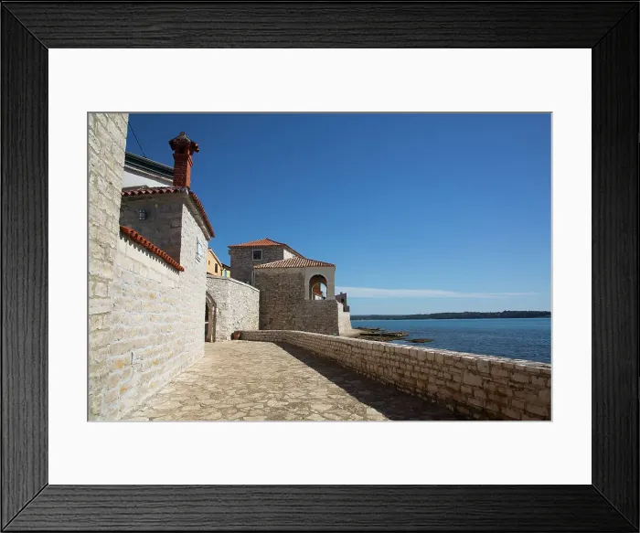 Framed Print : Belvedere Historical Site, dating from 1649, Old Town, Novigrad, Croatia, Europe