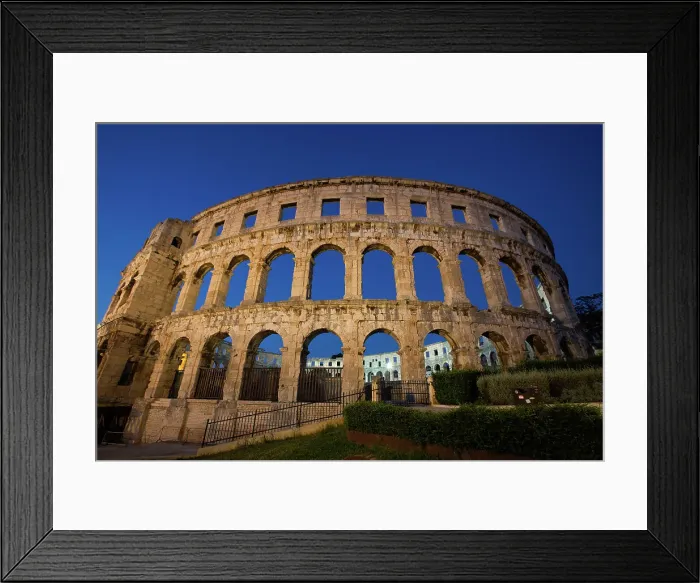 Framed Print : Evening, Pula Arena, Roman Amphitheater, constructed between 27 BC and 68 AD, Pula, Croatia, Europe Framed Print : Evening, Pula Arena, Roman Amphitheater, constructed between 27 BC and 68 AD, Pula, Croatia, Europe