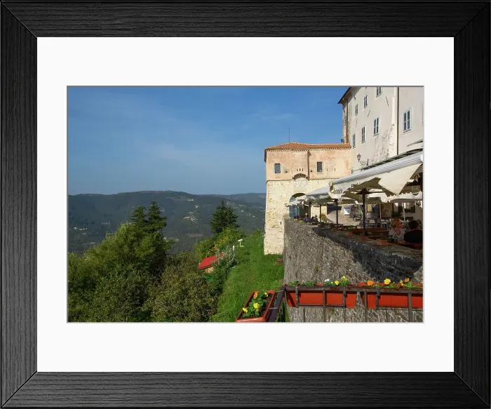 Framed Print : Restaurant, Motovun, Central Istria, Croatia, Europe