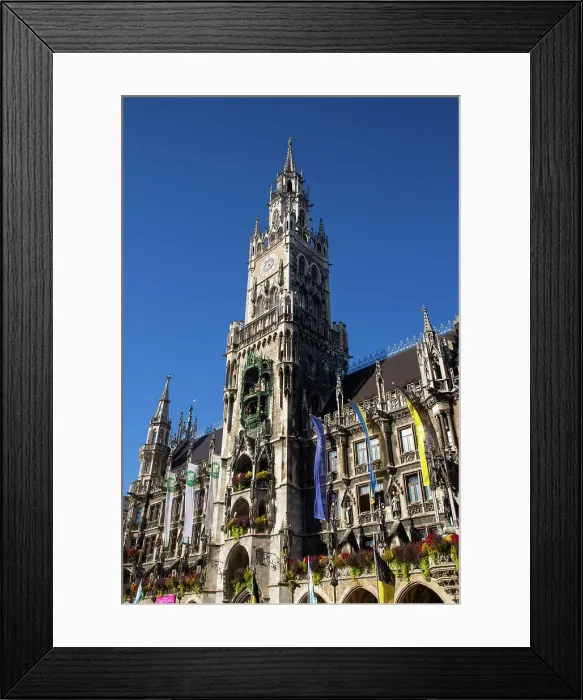 Framed Print : Clock Tower with Glockenspiel, New Town Hall, Marienplatz (Plaza) (Square), Old Town, Munich, Bavaria, Germany, Europe Framed Print : Clock Tower with Glockenspiel, New Town Hall, Marienplatz (Plaza) (Square), Old Town, Munich, Bavaria, Germany, Europe