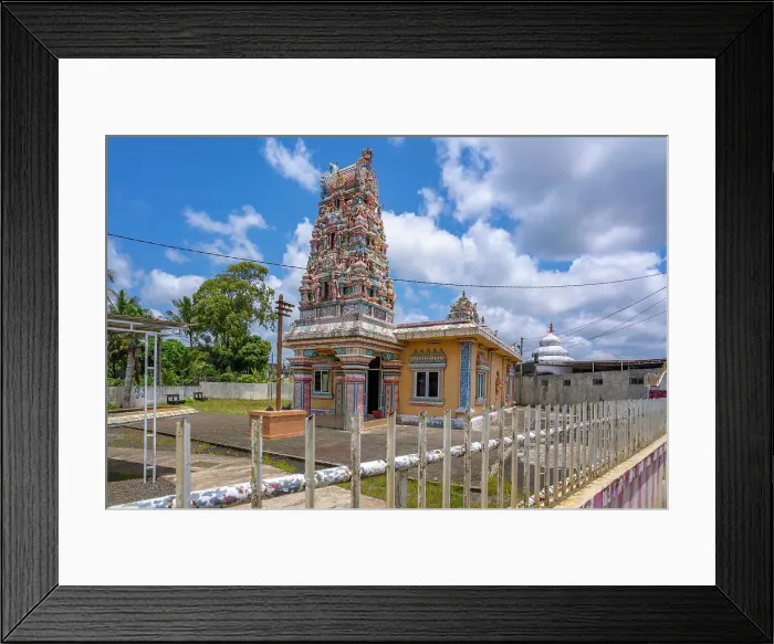 Framed Print : View of Indian Temple on sunny day near Esperance Trebuchet, Mauritius, Indian Ocean, Africa Framed Print : View of Indian Temple on sunny day near Esperance Trebuchet, Mauritius, Indian Ocean, Africa