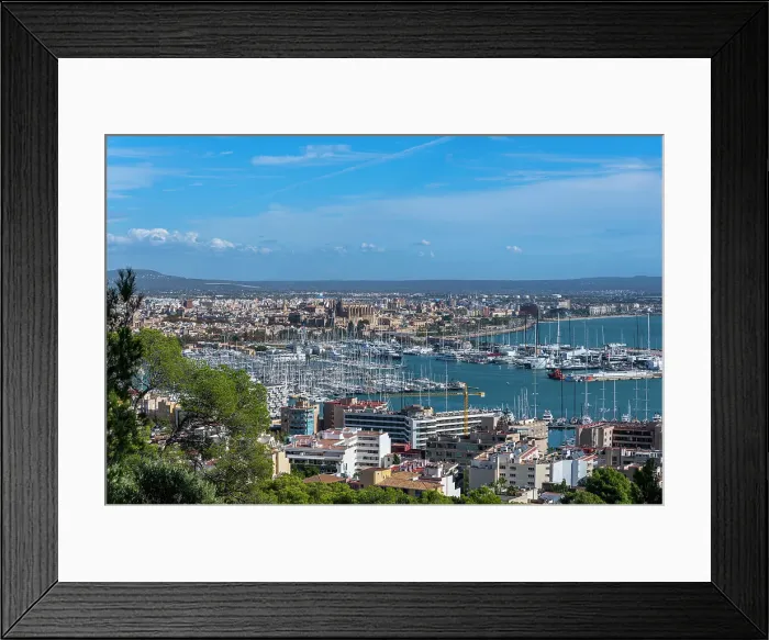 Framed Print : View from Bellver Castle over Palma, Mallorca, Balearic islands, Spain, Mediterranean, Europe Framed Print : View from Bellver Castle over Palma, Mallorca, Balearic islands, Spain, Mediterranean, Europe