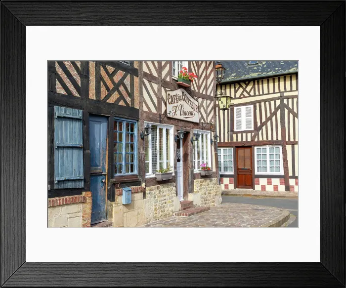 Framed Print : Timbered buildings in the Normandy village of Beuvron-en-Auge, Beuvron-en-Auge, Normandy, France, Europe Framed Print : Timbered buildings in the Normandy village of Beuvron-en-Auge, Beuvron-en-Auge, Normandy, France, Europe