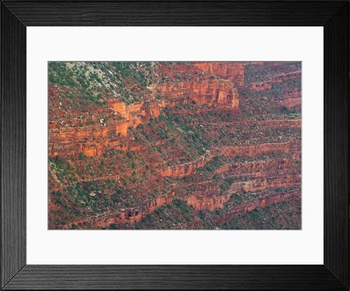 Framed Print : Detail of the rock walls of the Grand Canyon, on a summer day, UNESCO World Heritage Site, Arizona, United States of America, North America Framed Print : Detail of the rock walls of the Grand Canyon, on a summer day, UNESCO World Heritage Site, Arizona, United States of America, North America
