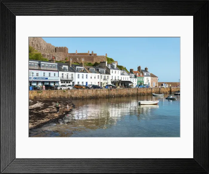 Framed Print : Gorey fishing village, Jersey, Channel Islands, Europe Framed Print : Gorey fishing village, Jersey, Channel Islands, Europe