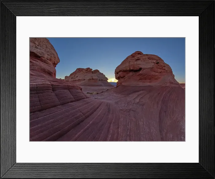 Framed Print : The west rock ridge of the New Wave along the Beehive Trail at sundown, Glen Canyon Recreation Area, near Page, Arizona, United States of America, North America Framed Print : The west rock ridge of the New Wave along the Beehive Trail at sundown, Glen Canyon Recreation Area, near Page, Arizona, United States of America, North America