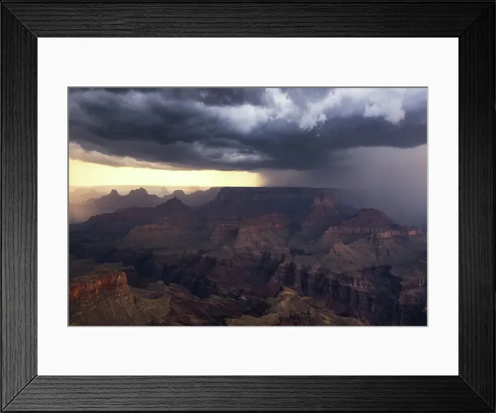 Framed Print : A storm passes through the Grand Canyon during a summer day, Tusayan, Arizona, United States of America, North America Framed Print : A storm passes through the Grand Canyon during a summer day, Tusayan, Arizona, United States of America, North America