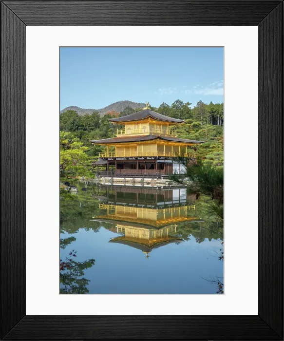 Framed Print : Kinkaku-ji Golden Pavilion Temple reflected in a pond in autumn, UNESCO World Heritage Site, Kyoto, Honshu, Japan, Asia Framed Print : Kinkaku-ji Golden Pavilion Temple reflected in a pond in autumn, UNESCO World Heritage Site, Kyoto, Honshu, Japan, Asia