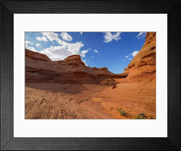 Framed Print : A girl admires the beautiful landscape of rock formations near the town of Page, Arizona, United States of America, North America Framed Print : A girl admires the beautiful landscape of rock formations near the town of Page, Arizona, United States of America, North America