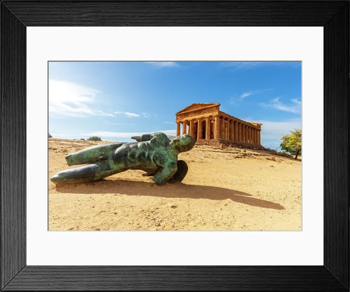 Framed Print : The Greek Temple of Concordia, part of the old city of Akragas, seen from below, Valley of the Temples, UNESCO World Heritage Site, Agrigento, Sicily, Italy, Mediterranean, Europe Framed Print : The Greek Temple of Concordia, part of the old city of Akragas, seen from below, Valley of the Temples, UNESCO World Heritage Site, Agrigento, Sicily, Italy, Mediterranean, Europe