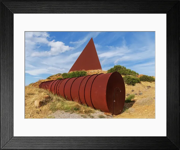 Framed Print : The iron pyramid of Parallel 38, Fiumara d'Arte, Motta d'Affermo, Nebrodi mountains, Messina province, Sicily, Italy, Mediterranean, Europe Framed Print : The iron pyramid of Parallel 38, Fiumara d'Arte, Motta d'Affermo, Nebrodi mountains, Messina province, Sicily, Italy, Mediterranean, Europe
