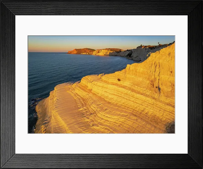 Framed Print : Aerial shot of Scala dei Turchi staircase seen from a drone at sunrise, Realmonte, Agrigento province, Sicily, Italy, Mediterranean, Europe Framed Print : Aerial shot of Scala dei Turchi staircase seen from a drone at sunrise, Realmonte, Agrigento province, Sicily, Italy, Mediterranean, Europe