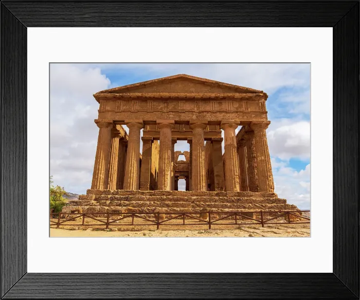 Framed Print : The Temple of Concordia, Valley of the Temples, UNESCO World Heritage Site, Agrigento, Sicily, Italy, Mediterranean, Europe Framed Print : The Temple of Concordia, Valley of the Temples, UNESCO World Heritage Site, Agrigento, Sicily, Italy, Mediterranean, Europe