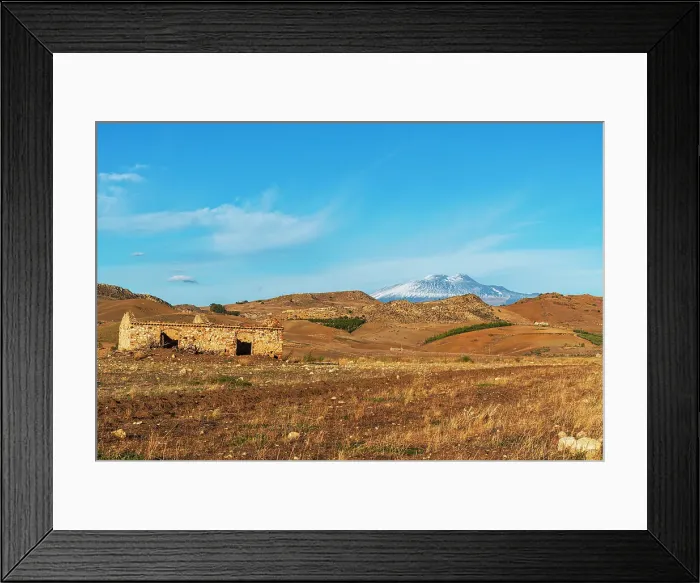Framed Print : Rural landscape surrounding the volcano Mount Etna covered with snow in autumn, Etna Park, Catania province, Sicily, Italy, Mediterranean, Europe Framed Print : Rural landscape surrounding the volcano Mount Etna covered with snow in autumn, Etna Park, Catania province, Sicily, Italy, Mediterranean, Europe