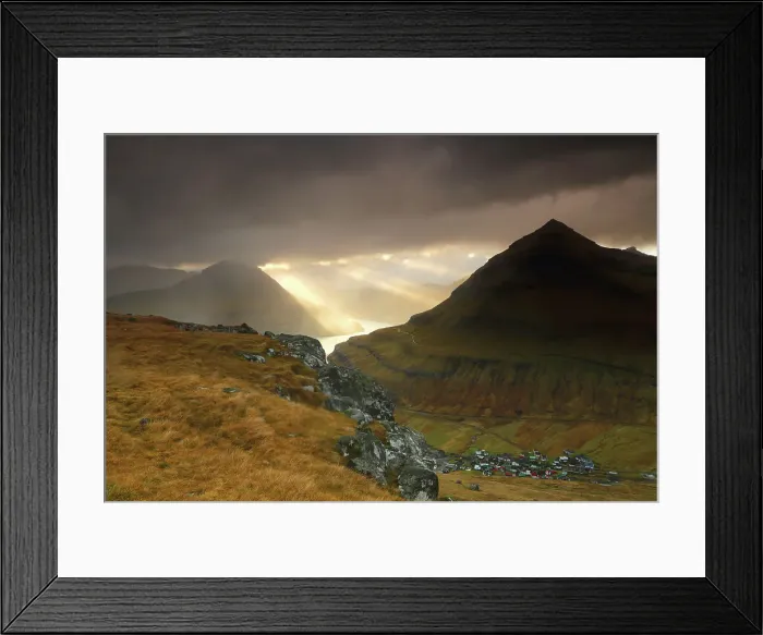 Framed Print : Mountains at Funningur, Eysturoy, Faroe Islands, Denmark, Europe Framed Print : Mountains at Funningur, Eysturoy, Faroe Islands, Denmark, Europe