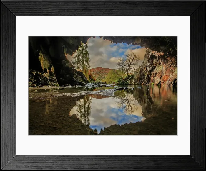 Framed Print : Sunshine and showers with autumn colours from Rydal Cave, Lake District National Park, UNESCO World Heritage Site, Cumbria, England, United Kingdom, Europe Framed Print : Sunshine and showers with autumn colours from Rydal Cave, Lake District National Park, UNESCO World Heritage Site, Cumbria, England, United Kingdom, Europe