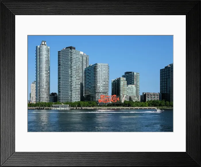 Framed Print : The Pepsi-Cola sign, built in 1940, a neon sign at Gantry Plaza State Park in the Long Island City neighborhood of Queens, visible fromManhattan the East East River, New York City, United States of America, North America Framed Print : The Pepsi-Cola sign, built in 1940, a neon sign at Gantry Plaza State Park in the Long Island City neighborhood of Queens, visible fromManhattan the East East River, New York City, United States of America, North America