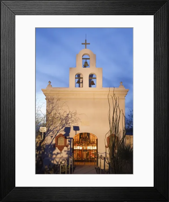 Framed Print : Mission San Xavier del Bac, Tucson, Arizona, United States of America, North America Framed Print : Mission San Xavier del Bac, Tucson, Arizona, United States of America, North America