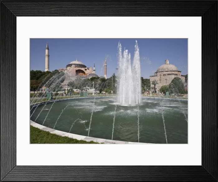 Framed Print : IST1331. Hagha Sophia with fountain in foreground Framed Print : IST1331. Hagha Sophia with fountain in foreground