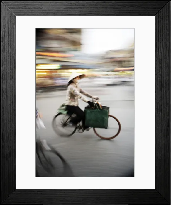 Framed Print : Lady on bicycle with shopping, Hanoi, Vietnam, Indochina, Southeast Asia, Asia Framed Print : Lady on bicycle with shopping, Hanoi, Vietnam, Indochina, Southeast Asia, Asia