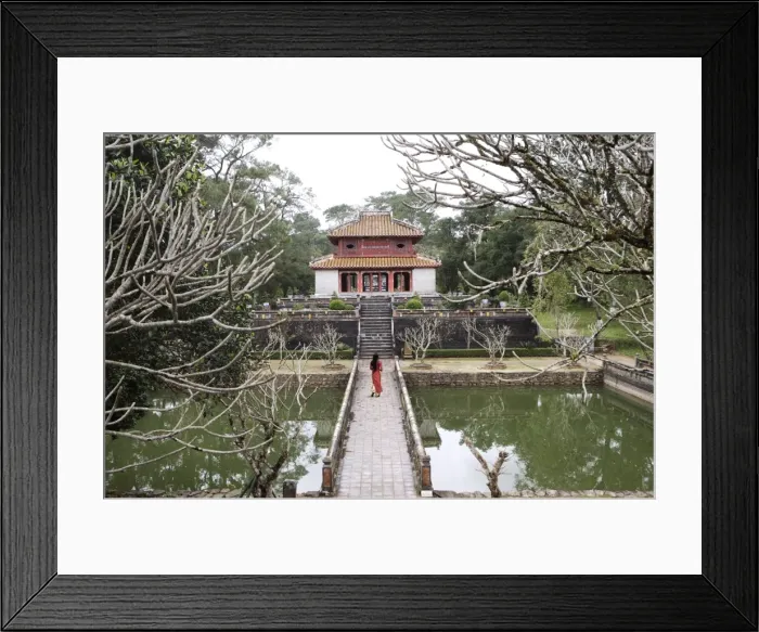 Framed Print : Schoolgirl walking through temple garden, Vietnam, Indochina, Southeast Asia, Asia Framed Print : Schoolgirl walking through temple garden, Vietnam, Indochina, Southeast Asia, Asia