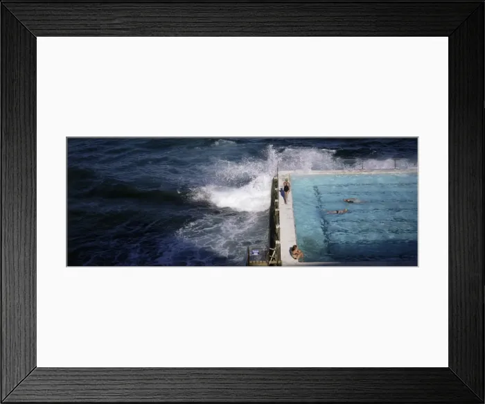 Framed Print : Swimmers in Bondi Icebergs pool, Sydney, New South Wales, Australia, Pacific Framed Print : Swimmers in Bondi Icebergs pool, Sydney, New South Wales, Australia, Pacific