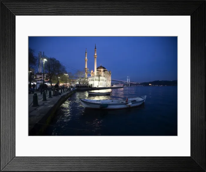 Framed Print : 40. 57. 11. Mosque and Boats Framed Print : 40. 57. 11. Mosque and Boats
