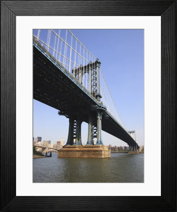 Framed Print : Manhattan Bridge spanning the East River, New York City, New York, United States of America Framed Print : Manhattan Bridge spanning the East River, New York City, New York, United States of America