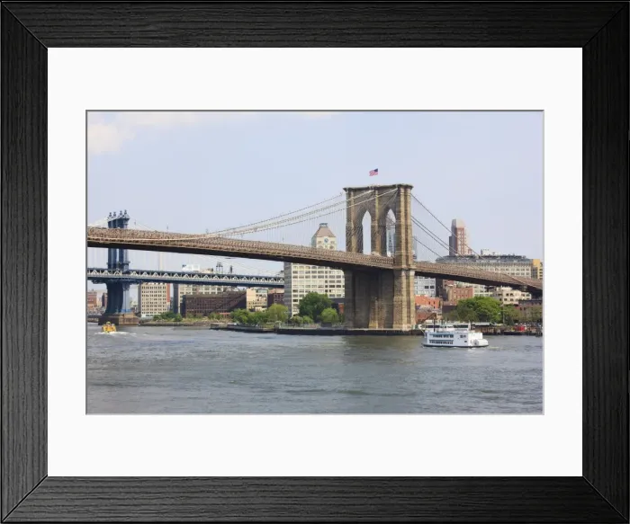 Framed Print : Brooklyn Bridge spanning the East River, New York City, New York, United States of America Framed Print : Brooklyn Bridge spanning the East River, New York City, New York, United States of America
