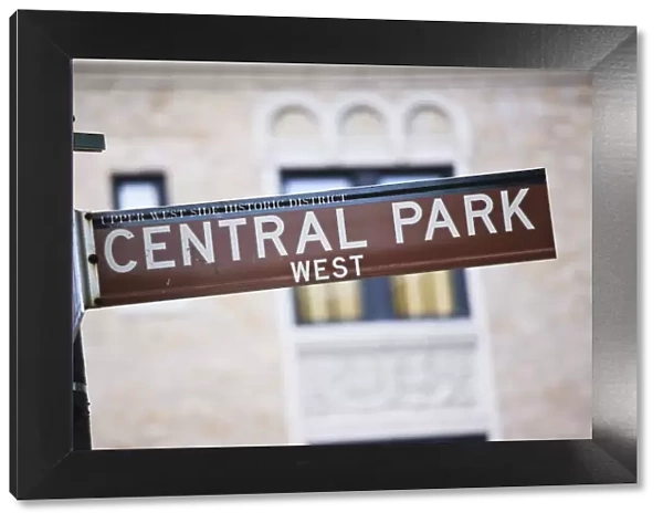 Central Park signpost, Manhattan, New York City, New York, United States of America