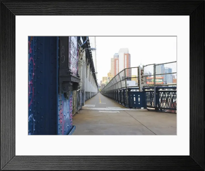 Framed Print : Manhattan Bridge walkway, New York City, New York, United States of America Framed Print : Manhattan Bridge walkway, New York City, New York, United States of America