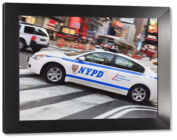 Police car in Times Square, Midtown, Manhattan, New York City, New York