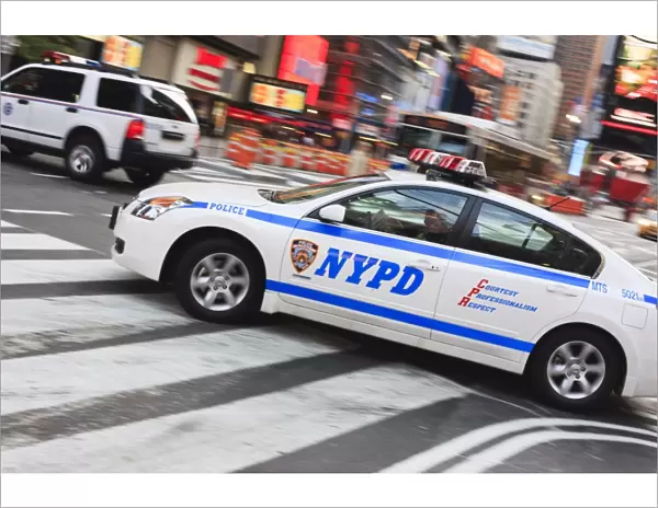 Police car in Times Square, Midtown, Manhattan, New York City, New York