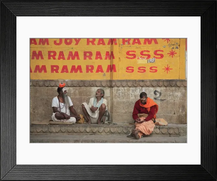 Framed Print : Sadhus (holy men), ghats, Varanasi, Uttar Pradesh, India, Asia Framed Print : Sadhus (holy men), ghats, Varanasi, Uttar Pradesh, India, Asia