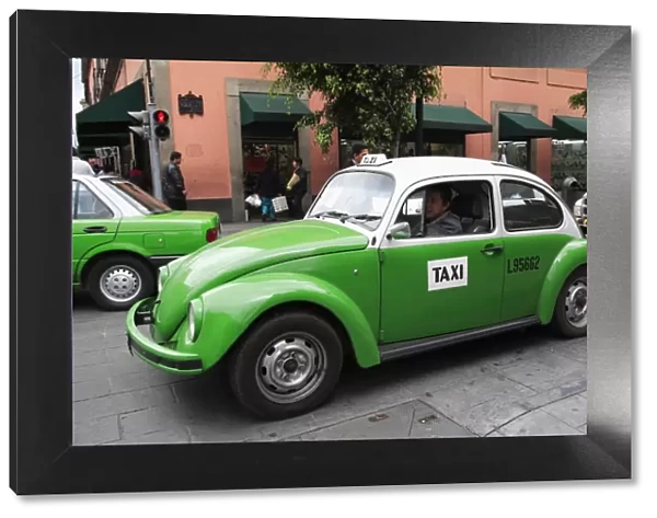 Volkswagen taxi cab, Mexico City, Mexico, North America
