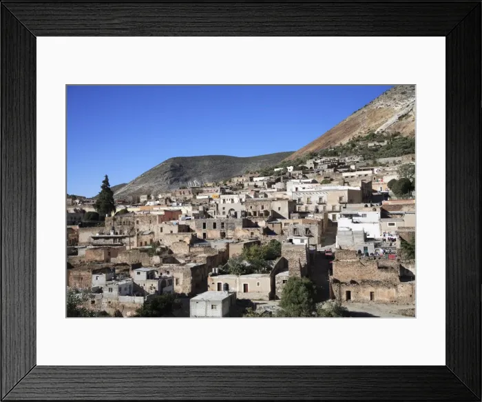 Framed Print : Real de Catorce, former silver mining town now popular with tourists, San Luis Potosi state Framed Print : Real de Catorce, former silver mining town now popular with tourists, San Luis Potosi state