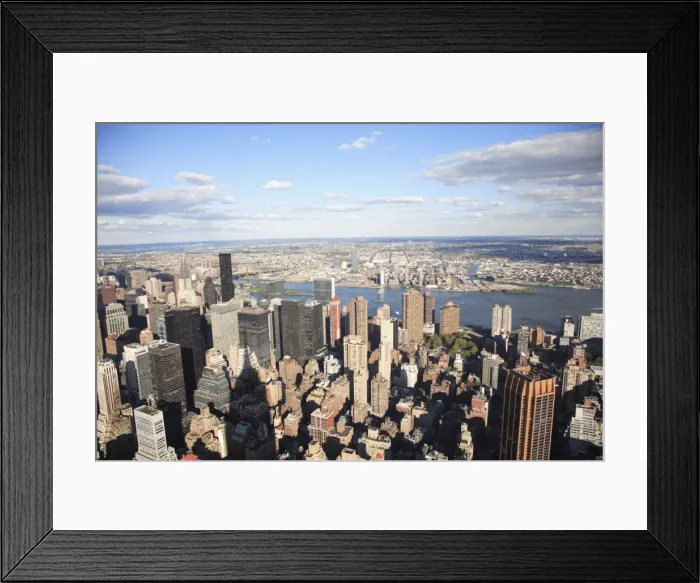 Framed Print : Shadow of Empire State Building, Manhattan, East River, Queens, New York City Framed Print : Shadow of Empire State Building, Manhattan, East River, Queens, New York City