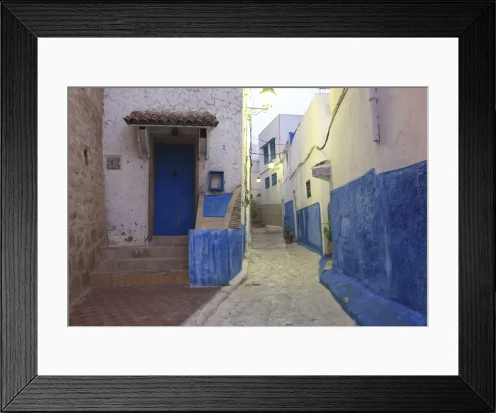 Framed Print : Typical street in Old Town, Rabat, Morocco, North Africa, Africa Framed Print : Typical street in Old Town, Rabat, Morocco, North Africa, Africa