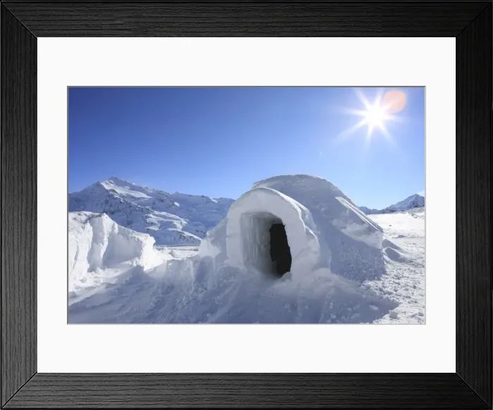 Framed Print : Igloo, Alps, Italy, Europe Framed Print : Igloo, Alps, Italy, Europe