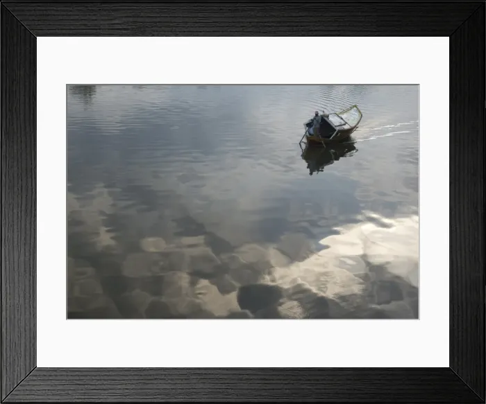 Framed Print : Sampan ferry on the Sarawak River in the centre of Kuching city in Sarawak Framed Print : Sampan ferry on the Sarawak River in the centre of Kuching city in Sarawak