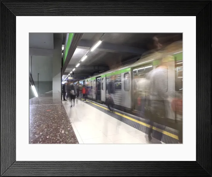 Framed Print : People in the subway station, Milan, Lombardy, Italy, Europe Framed Print : People in the subway station, Milan, Lombardy, Italy, Europe