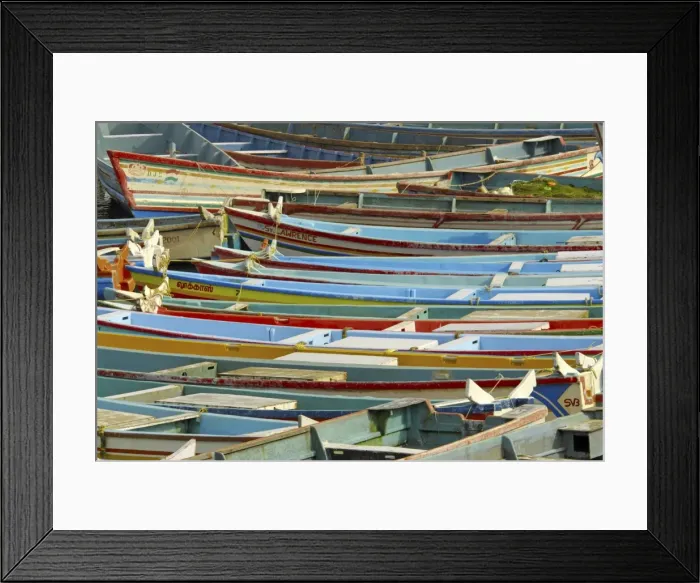 Framed Print : Fishing boats in harbour, Vizhinjam, Trivandrum, Kerala, India, Asia Framed Print : Fishing boats in harbour, Vizhinjam, Trivandrum, Kerala, India, Asia