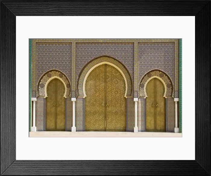 Framed Print : Ornate doorway at the Royal Palace, Fez, Morocco, North Africa, Africa Framed Print : Ornate doorway at the Royal Palace, Fez, Morocco, North Africa, Africa