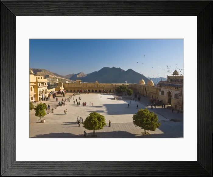 Framed Print : Aerial view of the Amber Fort, Jaipur, Rajasthan, India, Asia Framed Print : Aerial view of the Amber Fort, Jaipur, Rajasthan, India, Asia