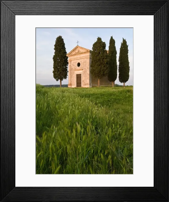Framed Print : Chapel Madonna di Vitaleta, Val d Orcia, near Pienza, Tuscany, Italy, Europe Framed Print : Chapel Madonna di Vitaleta, Val d Orcia, near Pienza, Tuscany, Italy, Europe