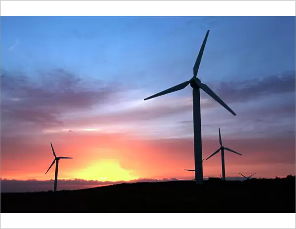 Wind turbines on Bodmin Moor, near Bodmin, Cornwall, England, United Kingdom, Europe