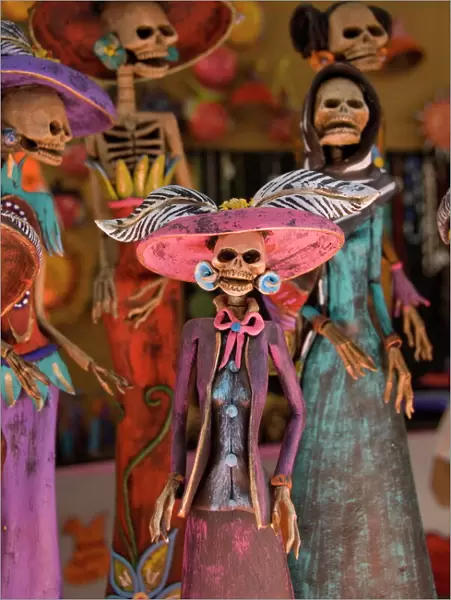 Detail of figurines on sale for the Day of the Dead celebration, San Miguel de Allende